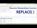 Oracle Tutorial - Character Manipulation Function REPLACE