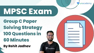 Group C Paper Solving Strategy | 100 Questions in 60 Minutes | Rohit Jadhav | Let's Crack MPSC Exams