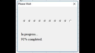 Excel VBA - progress bar while macro running