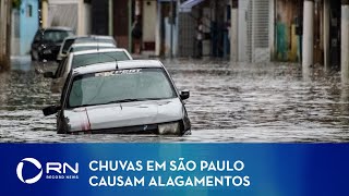 Temporal alaga ruas em São Paulo