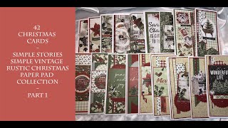 42 Cards 1 Paper Pad| Simple Stories Simple Vintage Rustic Christmas Collection, Part 1