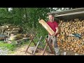 Aaron Meli plays 'Krin' logdrum from fallen willow in West Wales. session 1