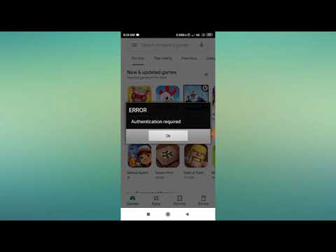 How to fix Google Play Store Authentication Required problem solved