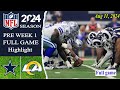 Dallas Cowboys Vs Los Angeles Rams [ FULL GAME ] | Aug 11,2024 | Preseason Game