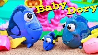 BABY DORY! Finding Dory Story With Baby Kid Dory & Parents Disney Finding Nemo Sequel + Hank