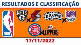 🏀 Jogos NBA 17/11/2022 | RESULTADOS E CLASSIFICAÇÃO ATUALIZADA NBA BRASIL