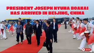 WATCH-President Joseph Nyuma Boakai has arrived in Beijing, China for the 2024 Forum - LB ONLINE TV