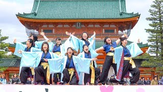 [4K]京炎そでふれ！チーム大曇天返し　京都さくらよさこい2017 神宮道１日目（中央）