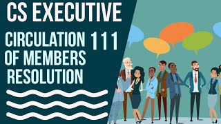 Circulation of Members resolution (Sec-111) in 10 minutes