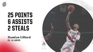 Damian Lillard Highlights (25 PTS, 6 AST) | Trail Blazers vs. Lakers | Nov 6, 2021