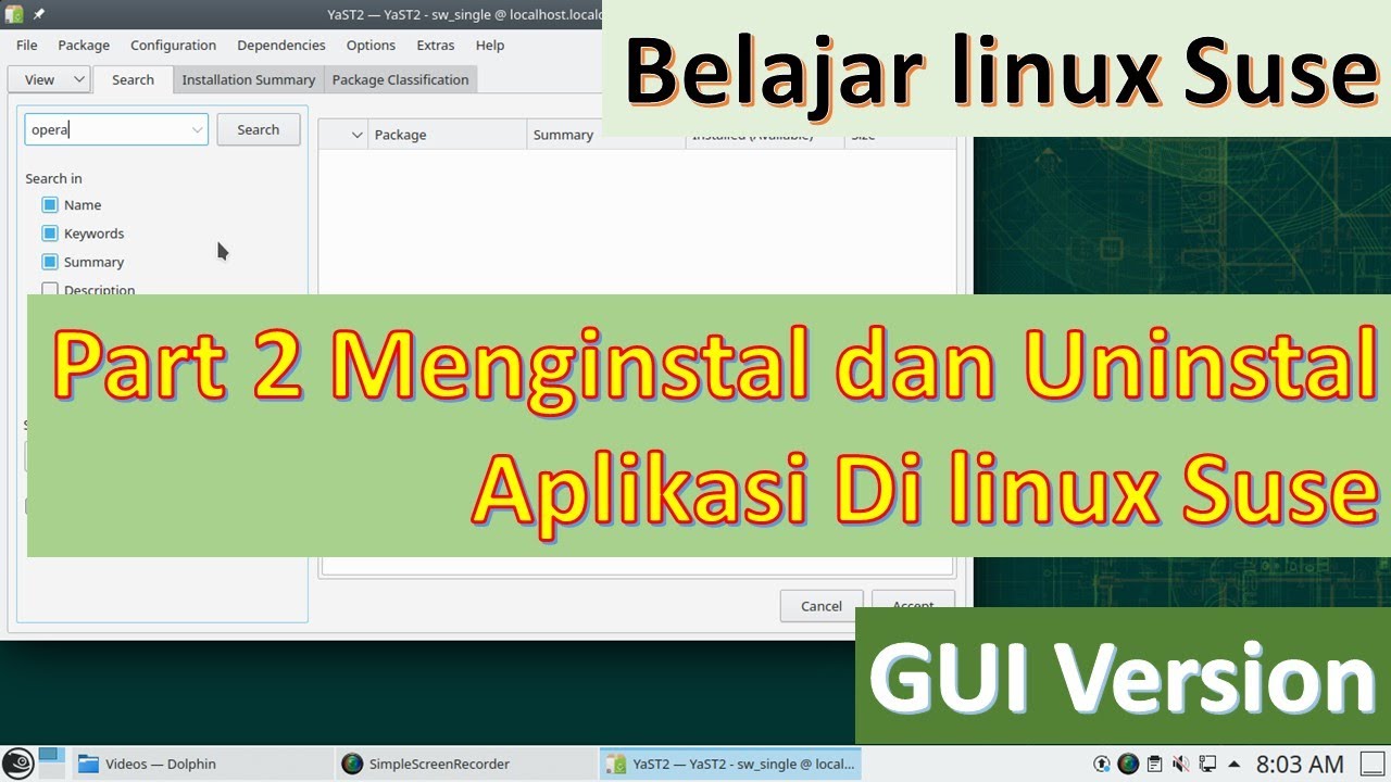 Cara Instal Aplikasi Di Linux Suse - YouTube