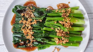 คะน้าน้ำมันหอย เมนูง่ายๆ ทำเองได้ที่บ้าน Stir Fried Kale with Oyster Sauce - Mai's Kitchen