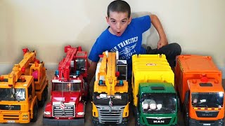 Crane Toys for Kids | Crane Truck Pretend Play + Trucks | COMPILATION | JackJackPlays
