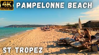 Beach Walk Saint Tropez 🧡 Pampelonne Beach in 4K 💛 France Walking Tour 2021