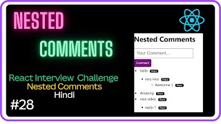 🚀React Nested Comments - React Interview Challenge #28 -Machine Coding Round #javascript #react