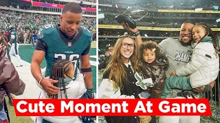 Saquon Barkley Shares Special Handshake With Daughter Jada At Game