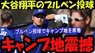 【注目】大谷翔平のブルペン投球にファン殺到！バーンズ派が急増中！その理由とは？