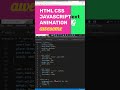 Background Animation in html css and JavaScript #shorts