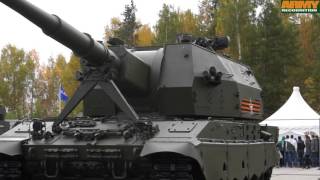 2S35 Koalitsiya-SV 152mm tracked self propelled howitzer Russian army RAE 2015 Russia Arms Expo