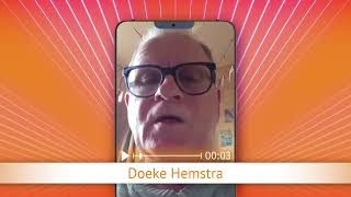 TV Oranje app videoboodschap - Doeke Hemstra