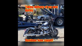 Taking delivery of my Harley Davidson from Copart!