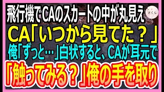 【感動する話】飛行機で美人CAのスカートの中の下着が見えていたので、上着で隠して助けると、痴漢と勘違いされた俺。数時間後、CAが俺の手を取り「二人きりになろう？」と迫ってきて【いい話・朗読・泣ける話】