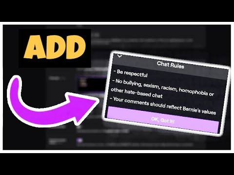 How To Add/Change CUSTOM Chat Rules To Twitch - YouTube