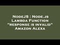 NodeJS : Node.js Lambda Function 