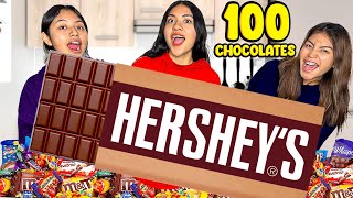 MEZCLE TODOS LOS CHOCOLATES PARA HACER UNO GIGANTE 😱🍫 | Michell Merlin