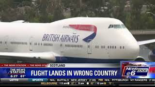 British Airways flight lands in wrong country