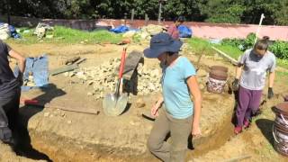 Rubble trench foundation for a Cob Building