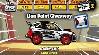 Hill Climb Racing 2 - Rally Car Lion Paint Giveaway
