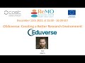 Tom Adams - OEduverse: Role of Researcher Mental Health in Creating a Better Research Environment