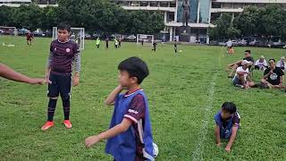 Pertandingan sepakbola babak pertama di rifa academy U10 VS U11