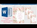 ELEGANT PINK FLOWERS | How to make WEDDING INVITATION in Microsoft Word (MS Word) | Cassy Soriano