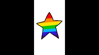 How to Draw a Star with Rainbow Colors #shorts #drawing #howtodraw