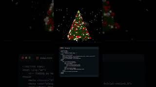 Merry christmas tree! animation using HTML,CSS and JavaScript. #coding #webdevelopment | CODE GENUS