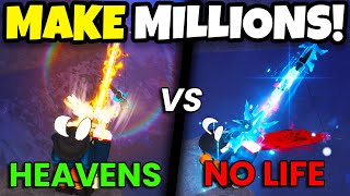 Testing NO LIFE ROD Vs HEAVENS ROD In FISCH Roblox!