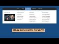 Simple megamenu design with flexbox | Flexbox dropdown menu