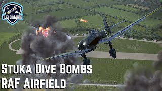Ju87 Stukas Bomb Airfield in the Battle of Britain! Crash Landing! IL2 Sturmovik Historic Flight Sim
