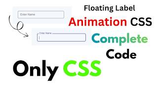 CSS Animation Floating Label Textbox | Css Label Animation | CSS Text Box Animation