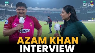 Azam Khan Interview | Quetta Gladiators vs Islamabad United | Match 13 | HBL PSL 8 | MI2A