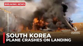 Dozens of passengers killed as plane crash-lands in South Korea