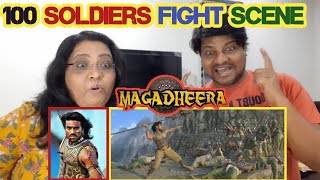 MAGADHEERA | 100 Soldier Fight Scene REACTION | Ram Charan 100 Soldier Fight REACTION | Ram Charan |