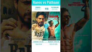 Pathaan vs🔥 Raees || Shahrukh Khan || Box Office Collection #shorts #viral #trending @hz_movies