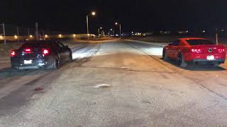 Chrysler 300 SRT vs Boosted Nitrous Mustang