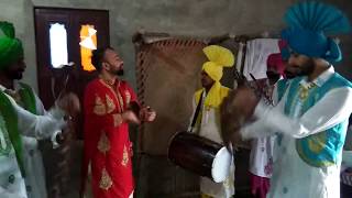 Deep K Sidhu Playing Folk Instrument Bugchu (Bugdu) , Dhol, Gidda, Malwai Boliyan