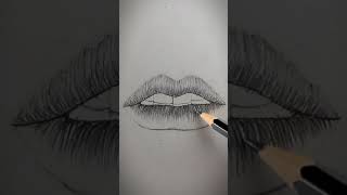 How to Draw Realistic Lips (Mouth) - Tutorial for Beginners #drawing #art #lips #shorts #how
