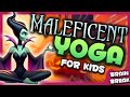 MALEFICENT YOGA🧘‍♀️🖤HALLOWEEN brain break for kids🎃 Spooky Relaxing Cosmic Yoga!🦇