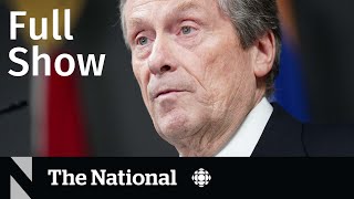 CBC News: The National | John Tory resigns, earthquake rescue, Unidentified object shot down